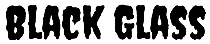 black glass font